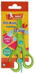 Ножиці дитячі 13.5 см безпечні зелені Умка (12) НЦ405-04 фото