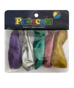 Набір повітряних кульок 5 шт хромовані асорті Pelican 813399 фото