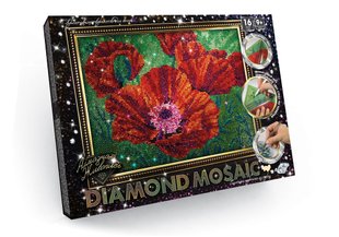 Алмазна живопис Diamond mosaik Маки, DankoToys (10) DM-02-04 фото