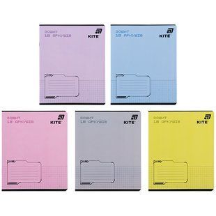 Зошит 18 клітинка софт тач + УФ лак Kite One color Kite (20) K26-236-1 фото