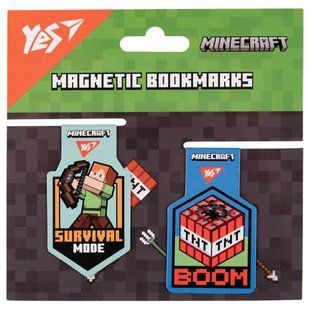 Закладки магнітні Minecraft Steve 2шт Yes 708103 фото