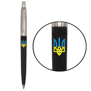 Ручка кулькова JOTTER Originals UKRAINE Black CT BP Тризуб синьо-жовтий Parker 15632_T0016u фото