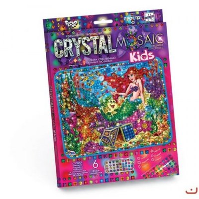 Набір для творчості Crystal mosaic kids Русалочка, DankoToys (10) CRMK-01-05 фото