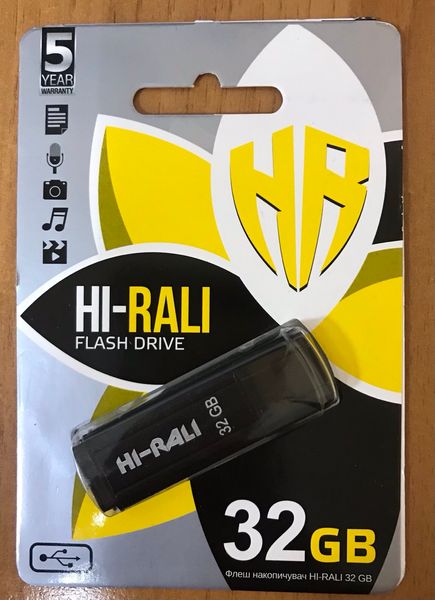 Флеш-накопичувач USB 32GB Stark series black Hi-Rali 133437 фото