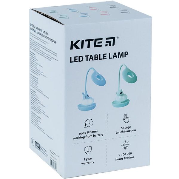 Настільна лампа LED з акумулятором Cloudy Bear блакитний Kite K24-493-2-3 фото
