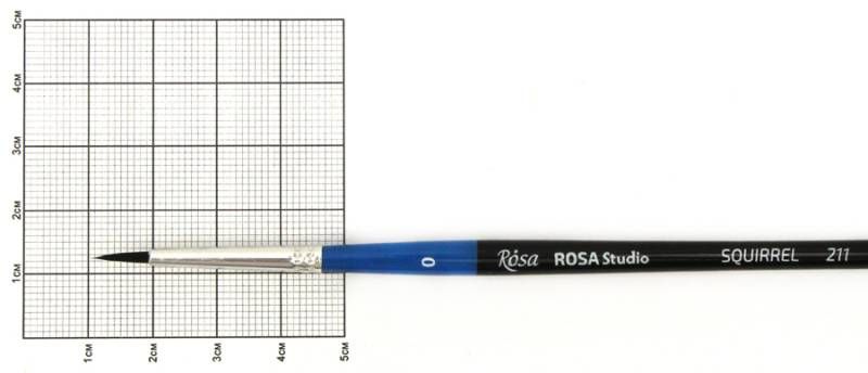 Пензель білка кругла 211 № 0 к. р. ROSA Studio 18621100 фото