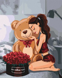 Картина за номерами на полотні в плівці 40*50смOne million roses Ідейка KHO4606 фото