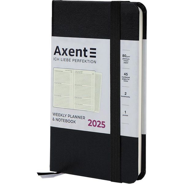 Щотижневик 2025 Pocket Strong 90*150 чорний Axent 8508-25-01-A фото