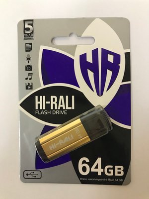 Флеш-накопичувач USB 64GB Stark series gold Hi-Rali 138533 фото