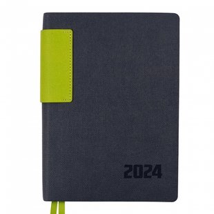 Щоденник 2024 А5 Infinity, м'який, 368 стор., т. сірий Leo Planner 252450 фото