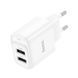 Зарядний пристрій 2&times;USB-A C141A Smart EU Білий hoco 6942007627856 фото 3