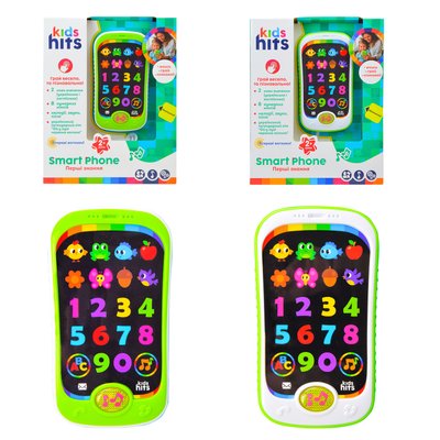 Телефон муз. розв. Kids Hits "Перші знання",батар у комплекті.,2 кольори мікс, короб. 23*3,5*18.5 см KH03/002 фото