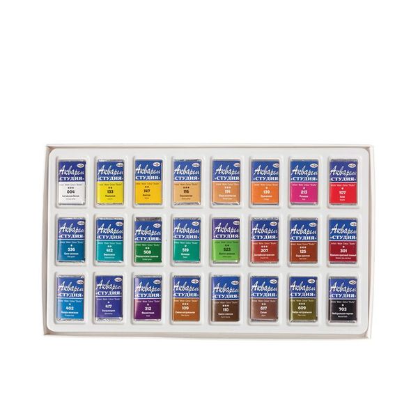 Фарби акварельні 24 кольорів в кюветах Студія Гамма 215001 фото