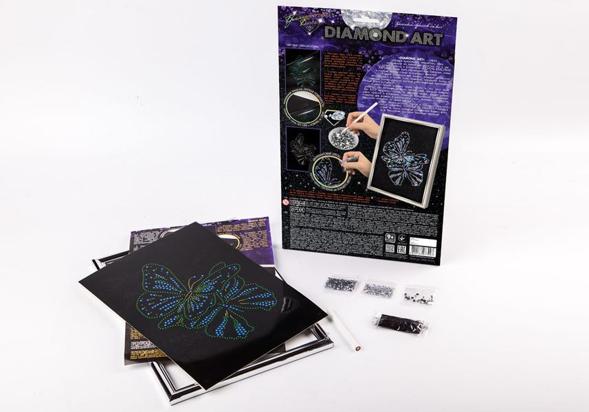 Набір для творчості Diamond Art Метелик, DankoToys (18) DAR-01-04 фото