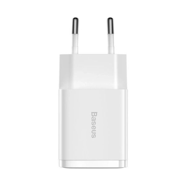 Зарядний пристрій 2&times;USB-A Compact 10.5W EU Білий Baseus CCXJ010202 фото