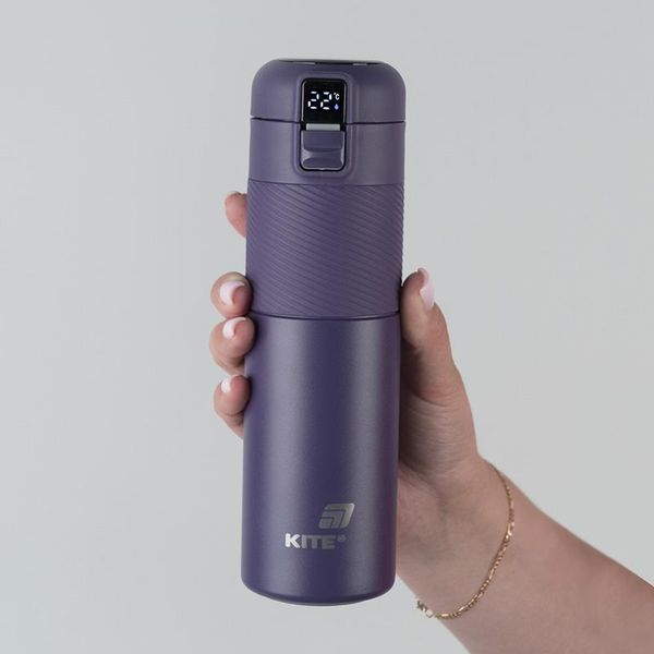 Термос з термодатчиком 450 мл фіолетовий Kite K25-1227-3 фото