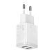 Зарядний пристрій 2&times;USB-A Compact 10.5W EU Білий Baseus CCXJ010202 фото 5