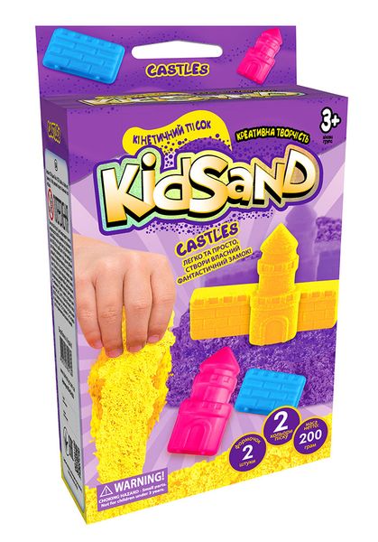 Пісок кінетичний KidSand 200 гр, коробка-3 міні Danko Toys (16) KS-05-03U фото