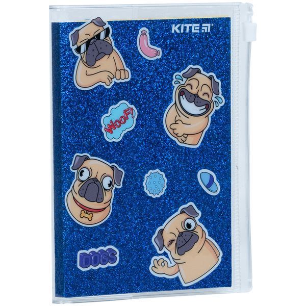Блокнот силіконова обкладинка, 80 арк., Blue dogs Kite K22-462-4 фото