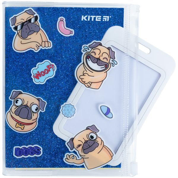 Блокнот силіконова обкладинка, 80 арк., Blue dogs Kite K22-462-4 фото