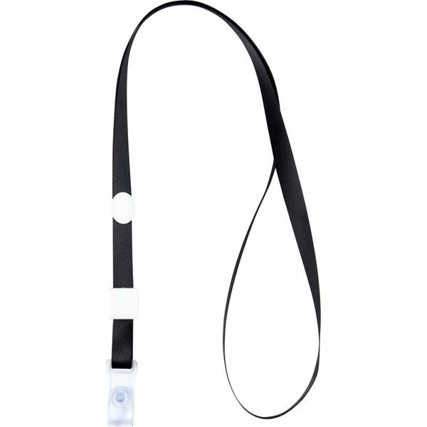 Шнурок для бейджа з силіконовим кліпом чорний, Axent 4551-01-A фото