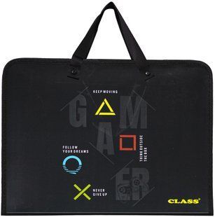 Папка-портфель В4 на блискавці з тканинними ручками Gamer Class 5633-25C фото
