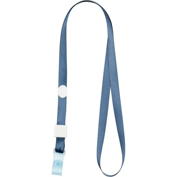 Шнурок для бейджа з силіконовим кліпом, димчастий синій Axent (20) 4551-15-A фото