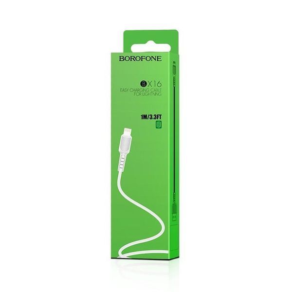 Кабель USB-A &mdash; Lightning BX16 1м Білий Borofone 142231 фото