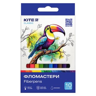 Фломастери 10 кольорів Classic Kite K-455 фото