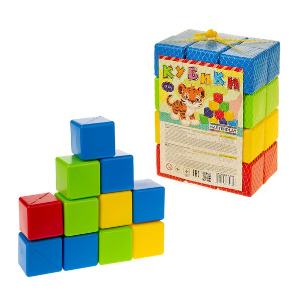 Кубики 24 штук 60мм Colorplast 1-069 фото