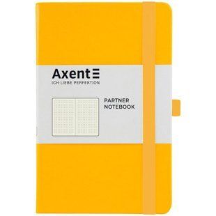Блокнот А5 96 арк Partner крапка жовтий Axent 8306-08-A фото