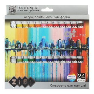 Фарби акрилові 24 кольорів 12 мл ART Line Zibi ZB.6664 фото