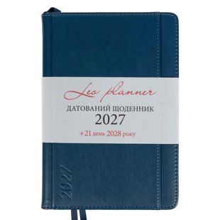 Щоденник датований на 2027 рік А5 Legacy твердий синій 368 сторінок Leo Planner 252734 фото