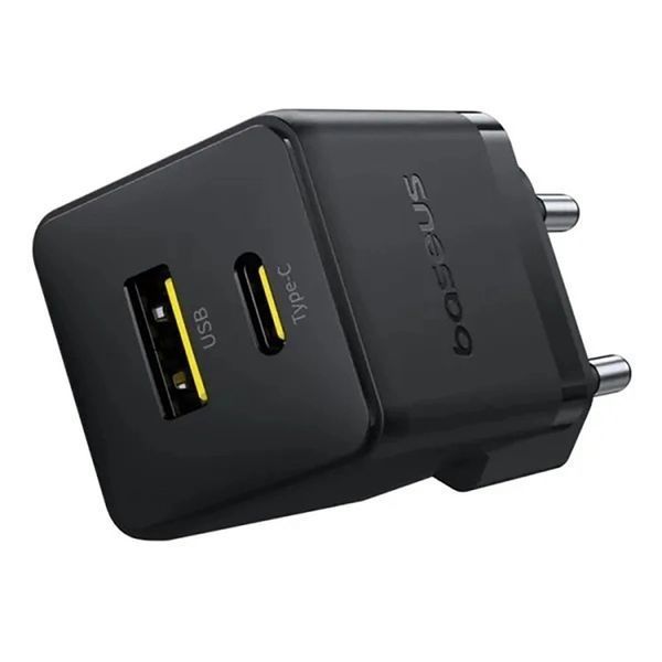 Зарядний пристрій USB-C+USB-A Palm 20W EU Чорний Baseus P10111608113-00 фото