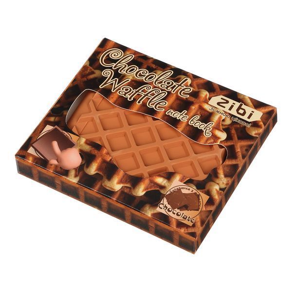 Блокнот 90х90мм 80 арк CHOCOLATE WAFFLE нелінований ароматизована Soft touch обкладинка Zibi ZB.12470-40 фото