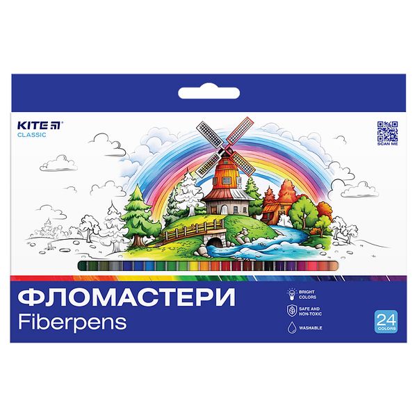 Фломастери 24 кольорів Classic Kite K-456 фото