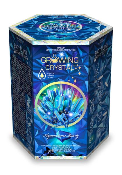 Досліди Growing Crystal Aquamarine Quartz Кристали, DankoToys (8) GRK-01-05U фото
