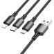 Кабель USB-A &mdash; 3-в-1 Lightning/USB-C/Micro-USB BX72 Чорний BOROFONE 6974443384666 фото 3