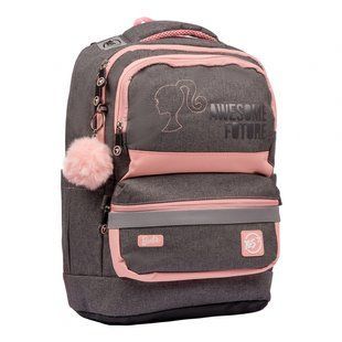 Рюкзак шкільний S-30 Juno XS Barbie сірий/рожевий Ergo Yes 558794 фото