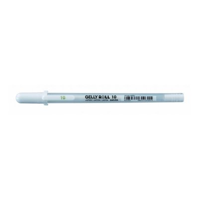 Ручка гелева, Біла 10 BOLD (лінія 0.5mm), Gelly Roll Basic, Sakura XPGB10#5 фото