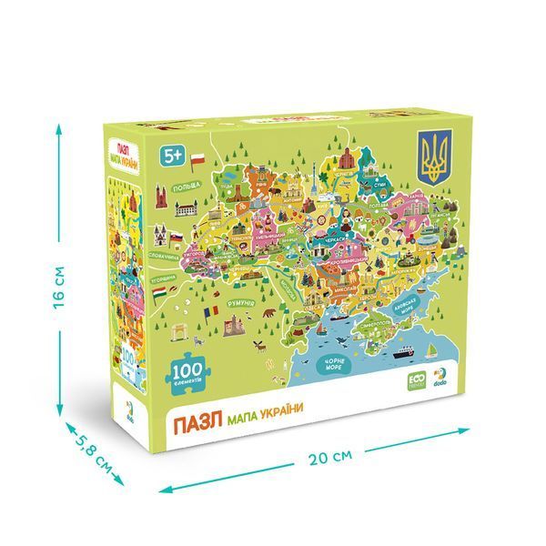 Пазл Мапа України DoDo 300706 фото