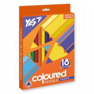 Олівці 18 кольорів Erudite Yes 290643 фото
