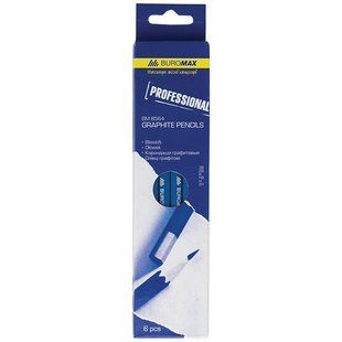 Набір олівців для креслення 6 шт PROFESSIONAL Buromax BM.8564 фото