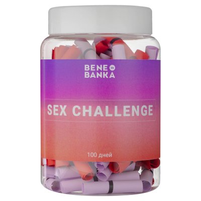 Баночка з завданнями Sex Challenge ТУТ ТВОЙ SEX 18+ рос мова, Bene Banka BB08RU фото