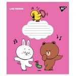 Зошит для нот А5 12 арк скоба Line friends Yes (25) 766255 фото