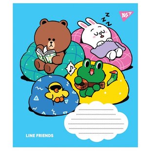 Зошит для нот А5 12 арк скоба Line friends Yes (25) 766255 фото