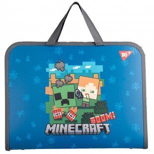 Папка-портфель А4 на блискавці з тканинними ручками Minecraft. Alex Yes 492237 фото