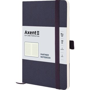 Блокнот А5 96арк Partner Soft Skin клітинка синя Axent 8616-02-A фото