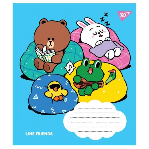 Зошит для нот А5 12 арк скоба Line friends Yes (25) 766255 фото