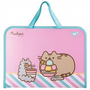 Папка-портфель А4 на блискавці з тканинними ручками Pusheen. Stormy Yes 492238 фото